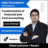 CMA Foundation (2022 Syllabus) Fundamentals of Financial and Cost Accounting Video Lectures by CA Santosh Kumar June Attempt (Pendrive)